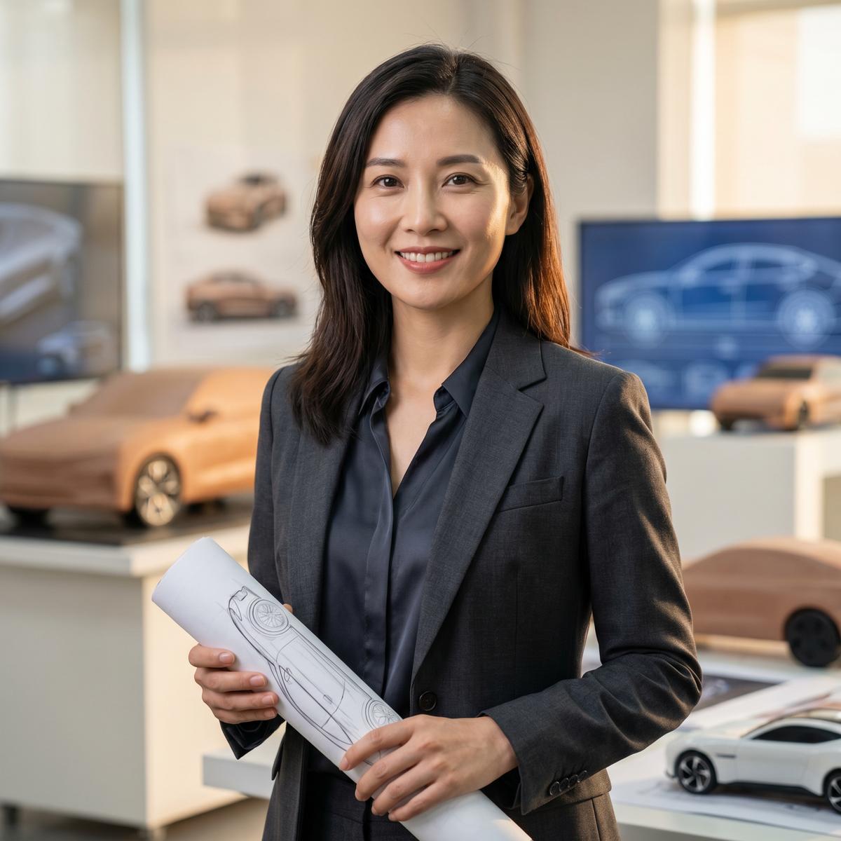 媚黑汽车设计师林雪